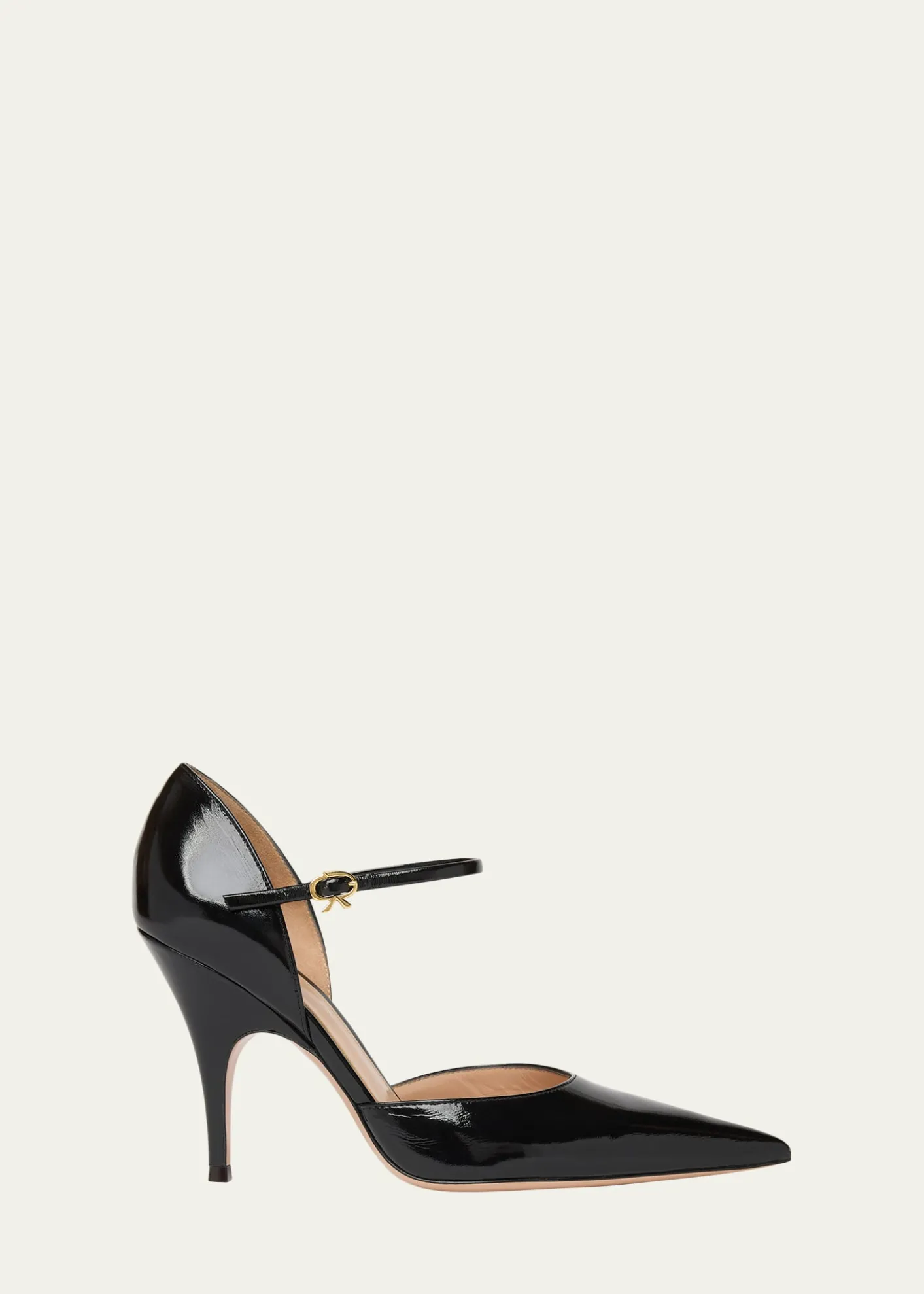 Gianvito Rossi95mm Sofia Patent Leather d'Orsay Pumps