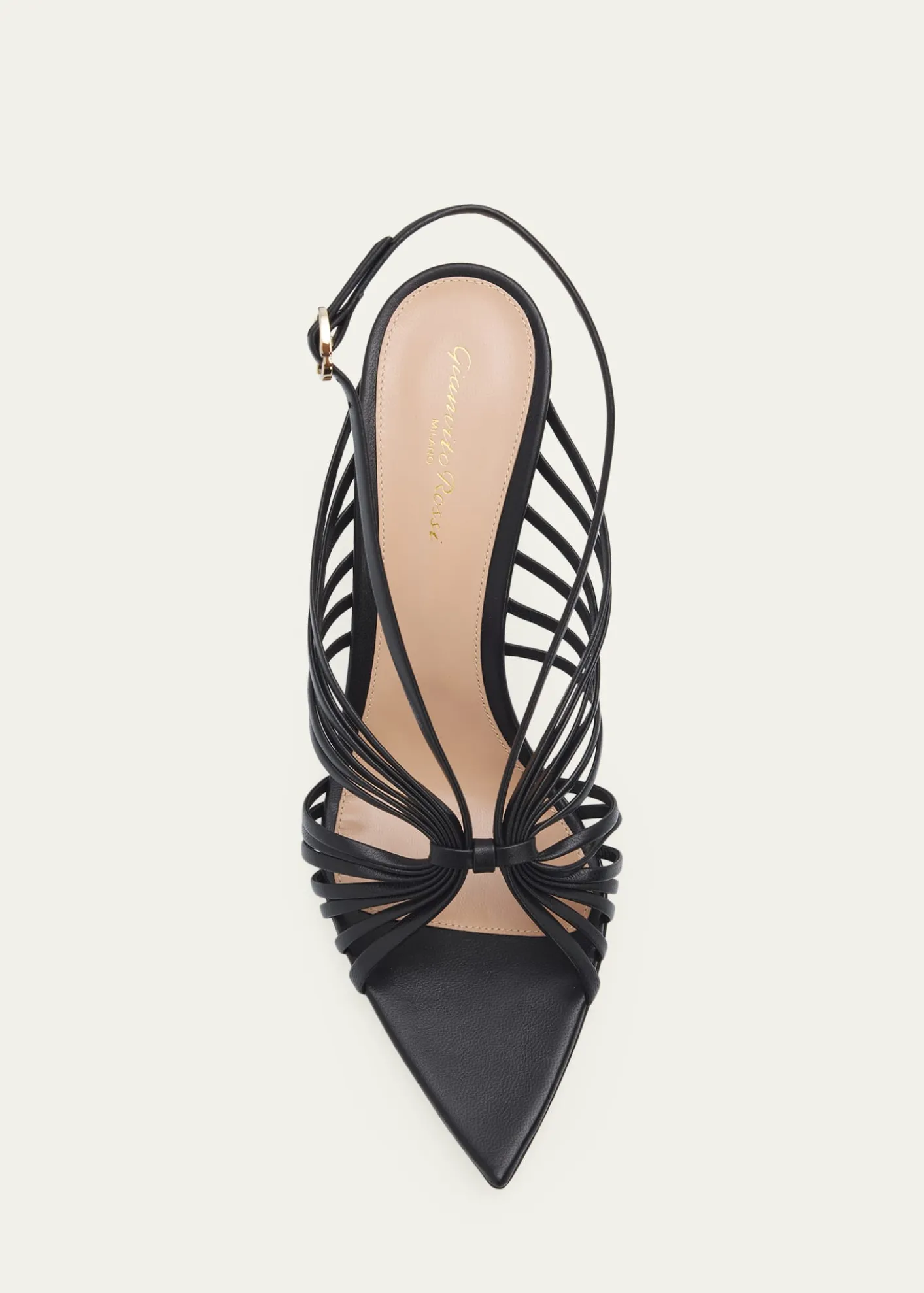 Gianvito Rossi85mm Strappy Leather Pointed-Toe Sandals