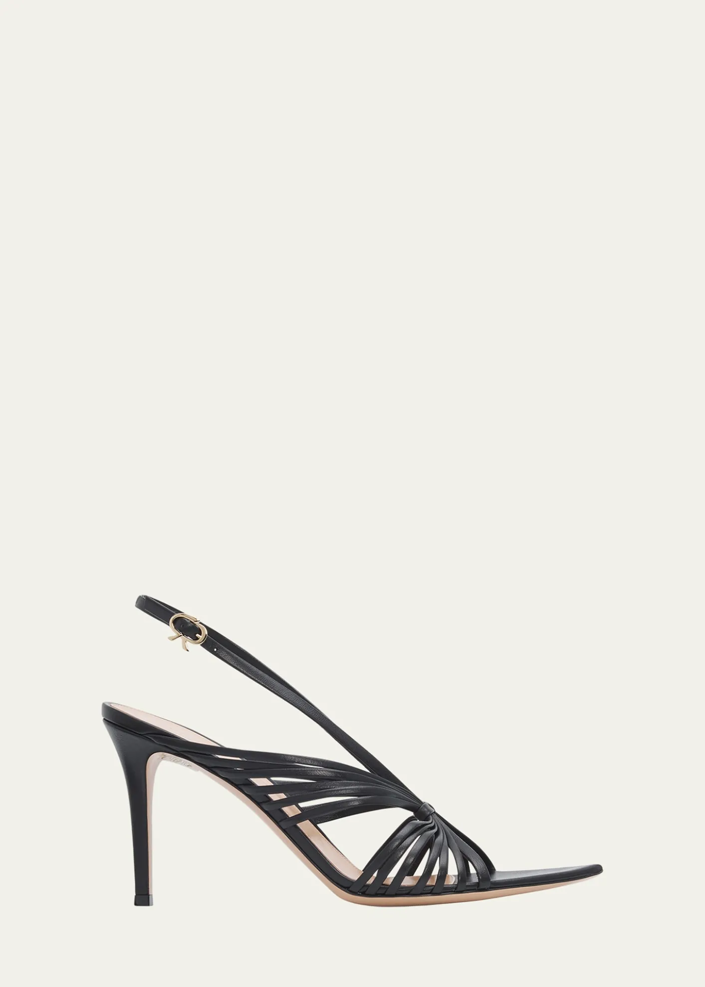 Gianvito Rossi85mm Strappy Leather Pointed-Toe Sandals