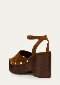 Gianvito RossiSuede Ankle-Strap Platform Sandals