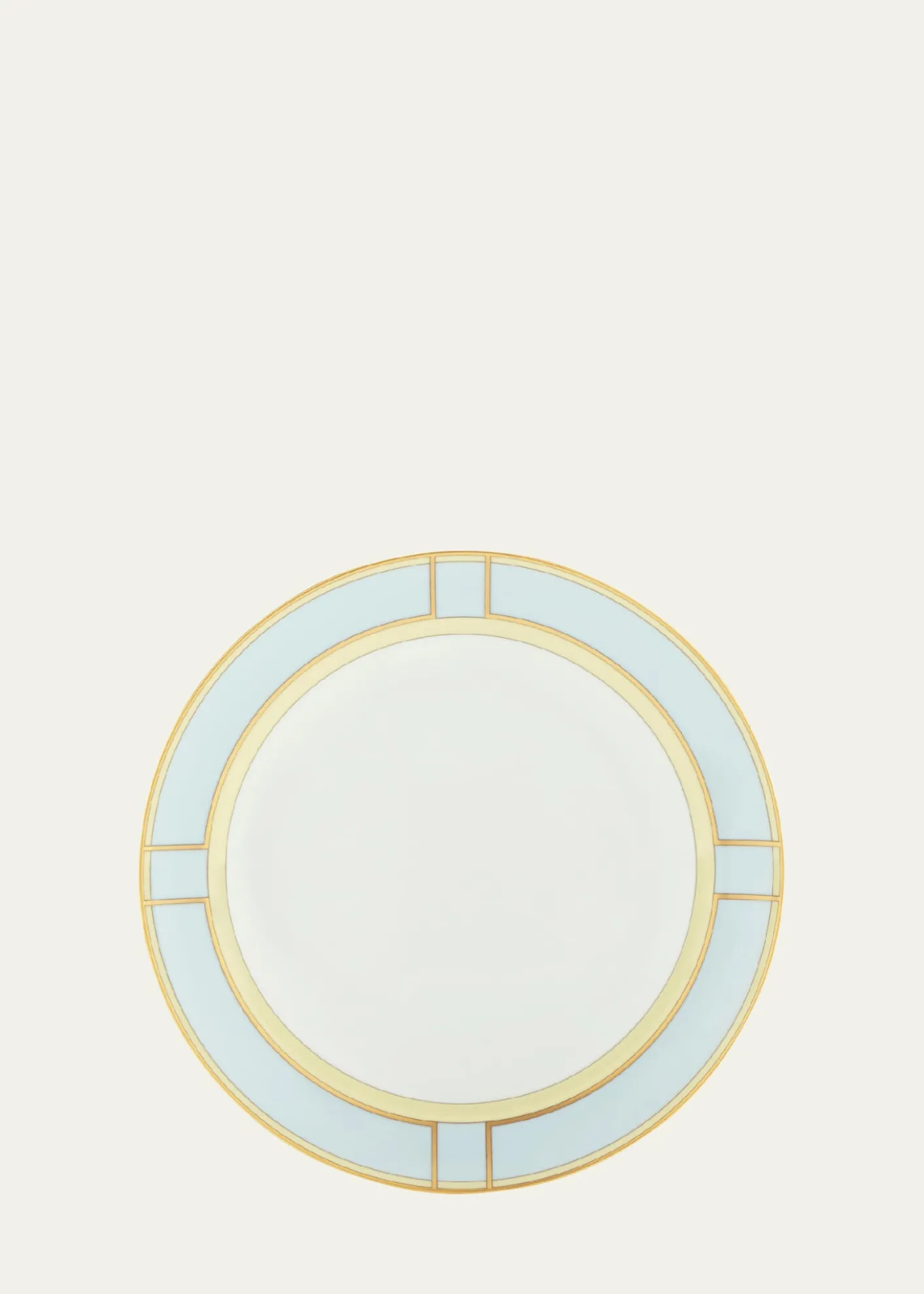 GINORI 1735Diva Colonna Flat Plate, Celeste