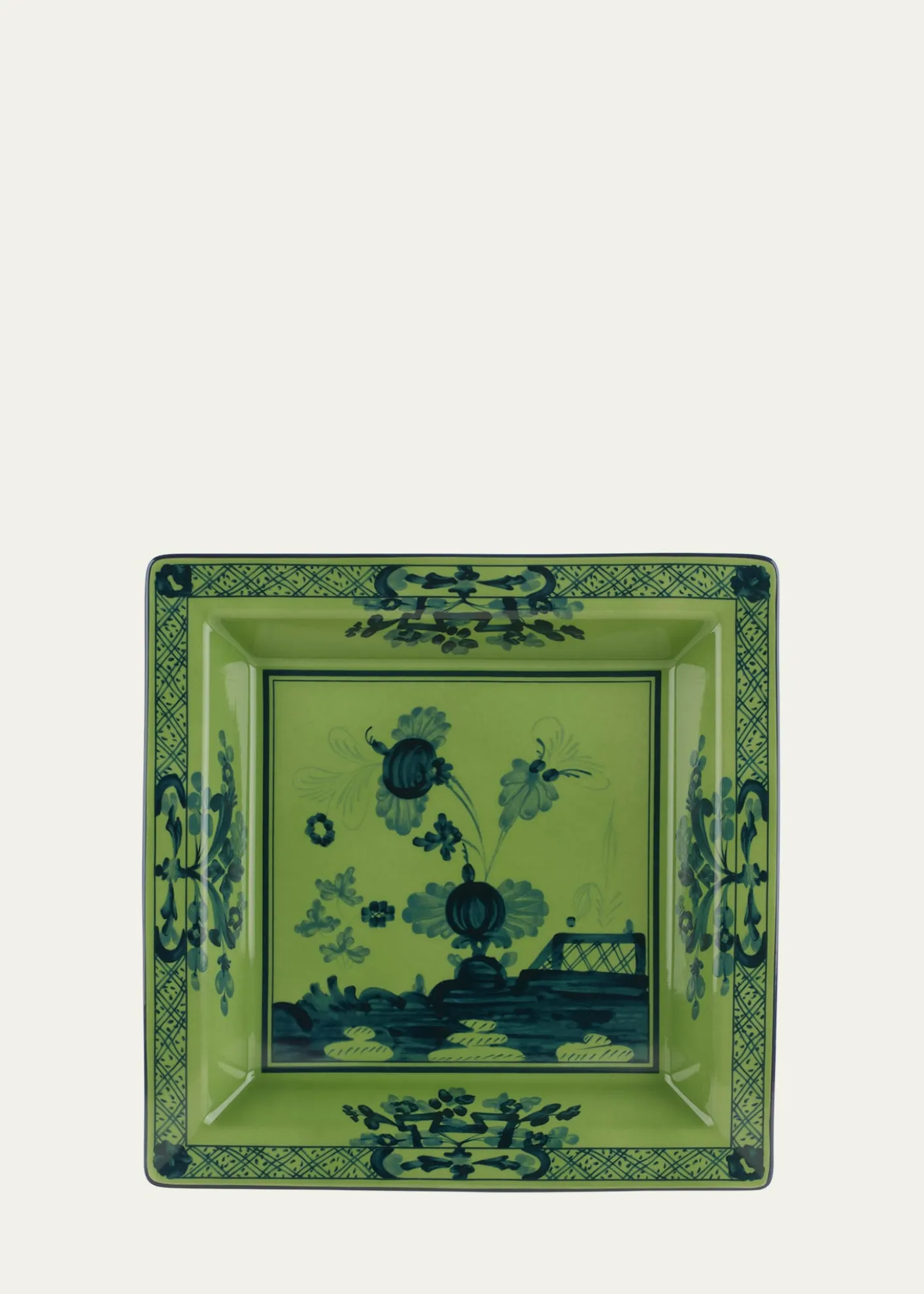 GINORI 1735Malachite Squared Porcelain Tray