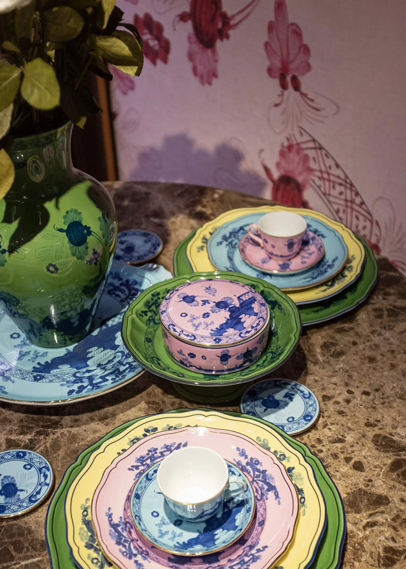GINORI 1735Oriente Itailano Iris Gold Tea Saucer