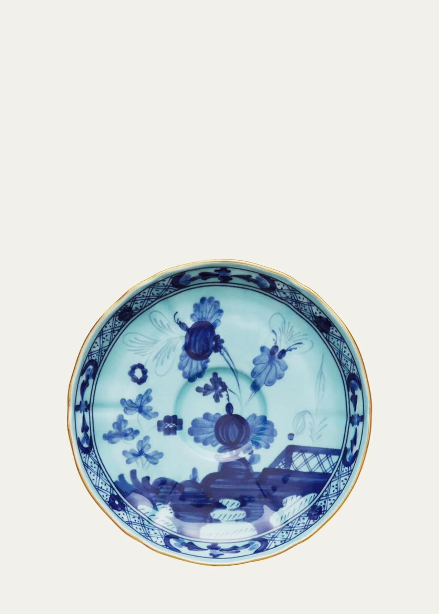 GINORI 1735Oriente Itailano Iris Gold Tea Saucer