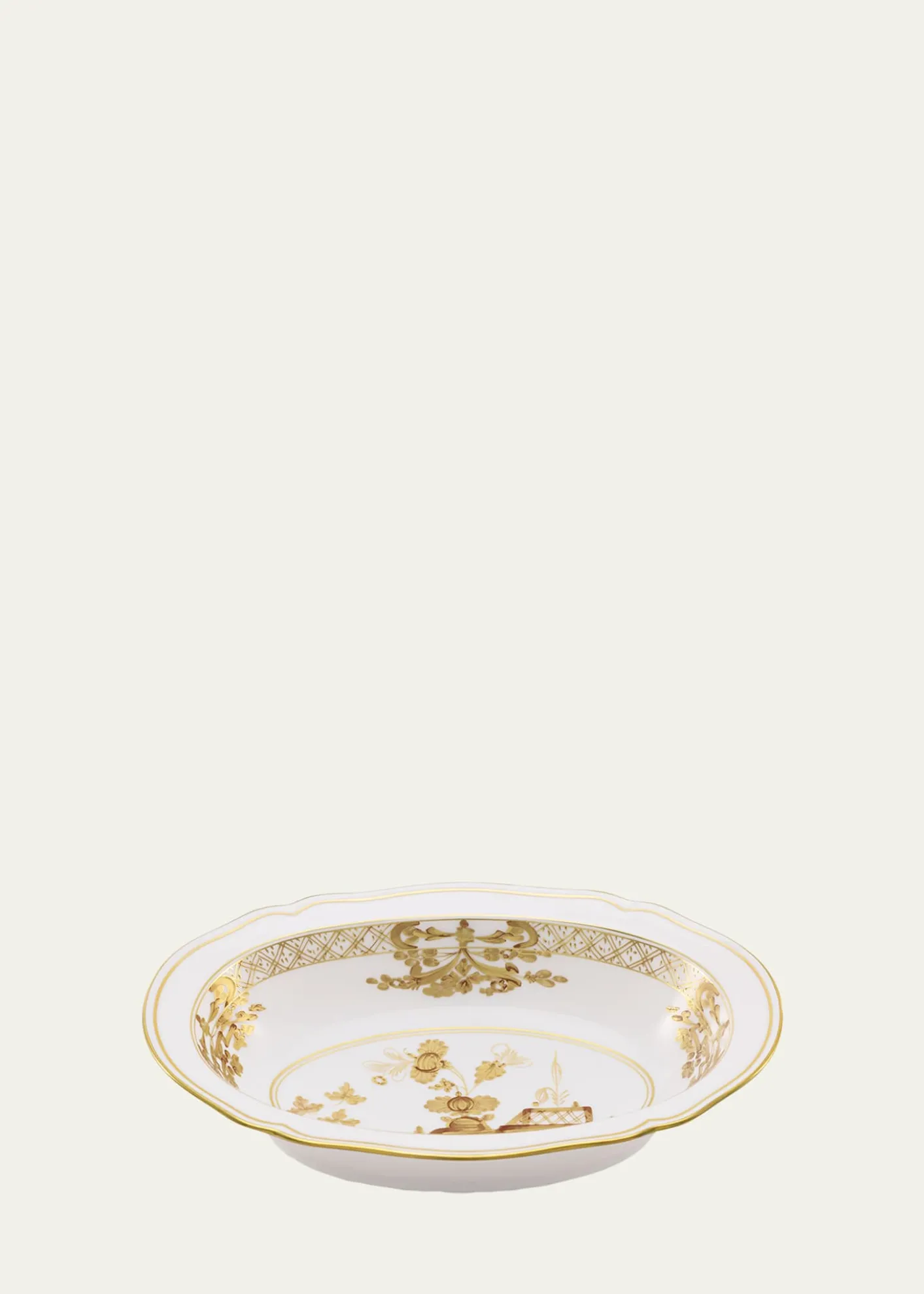 GINORI 1735Oriente Italiano Aurum Deep Oval Serving Bowl