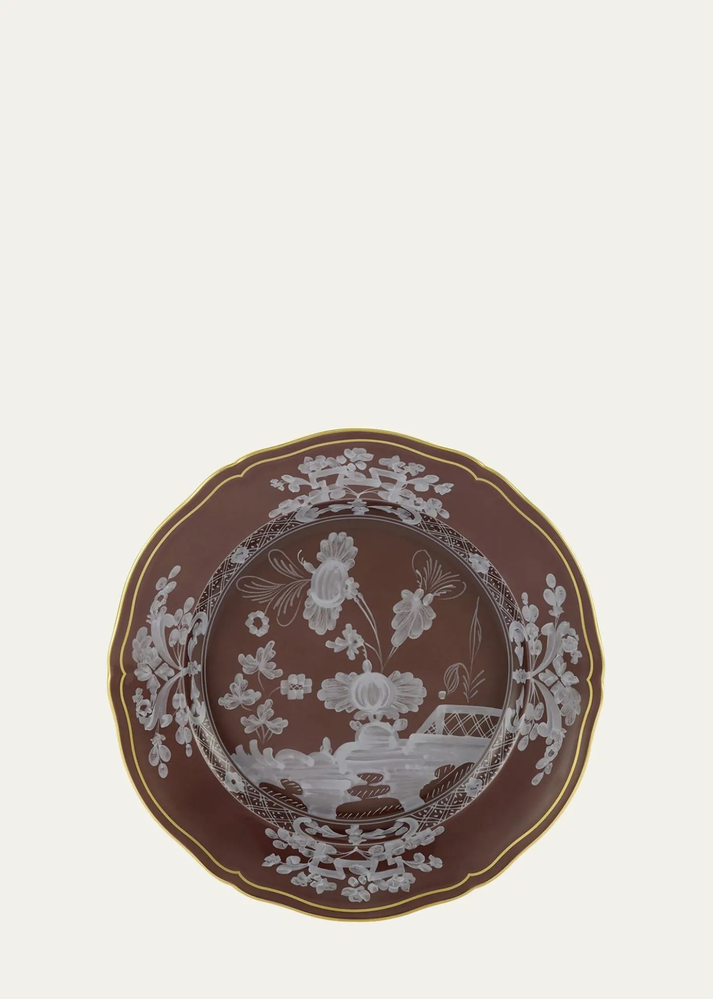 GINORI 1735Oriente Italiano Castagna Dessert Plate