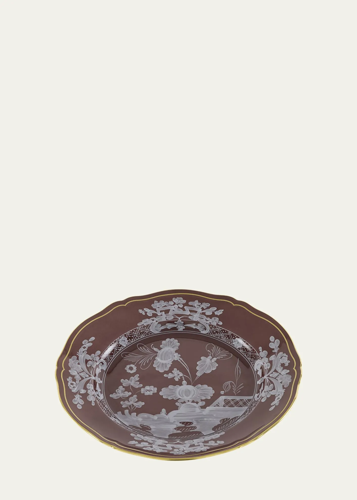 GINORI 1735Oriente Italiano Castagna Dessert Plate