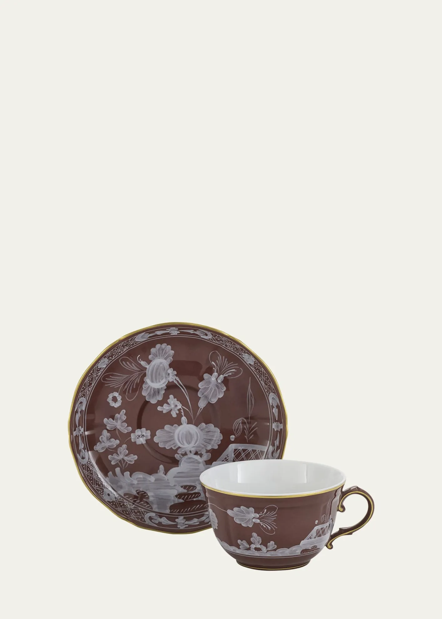 GINORI 1735Oriente Italiano Castagna Teacup, 7.43 oz.