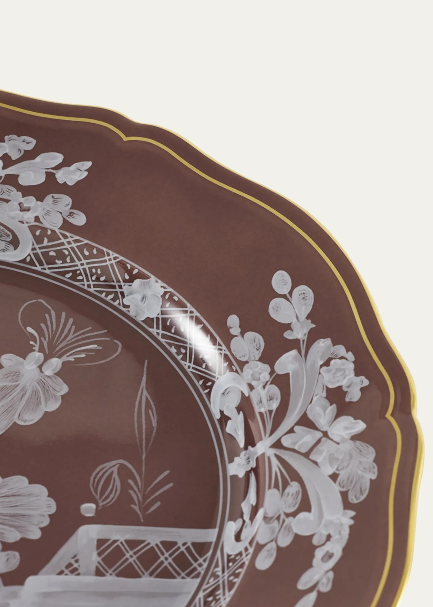 GINORI 1735Oriente Italiano Castagna Dinner Plate