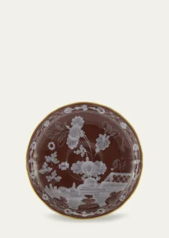 GINORI 1735Oriente Italiano Coffee Saucer, Castagna
