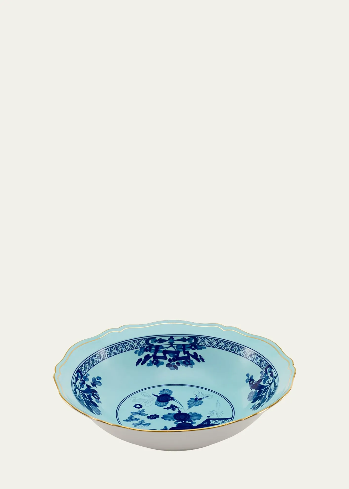 GINORI 1735Oriente Italiano Iris Deep Round Serving Bowl