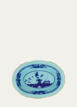 GINORI 1735Oriente Italiano Iris Deep Oval Serving Bowl