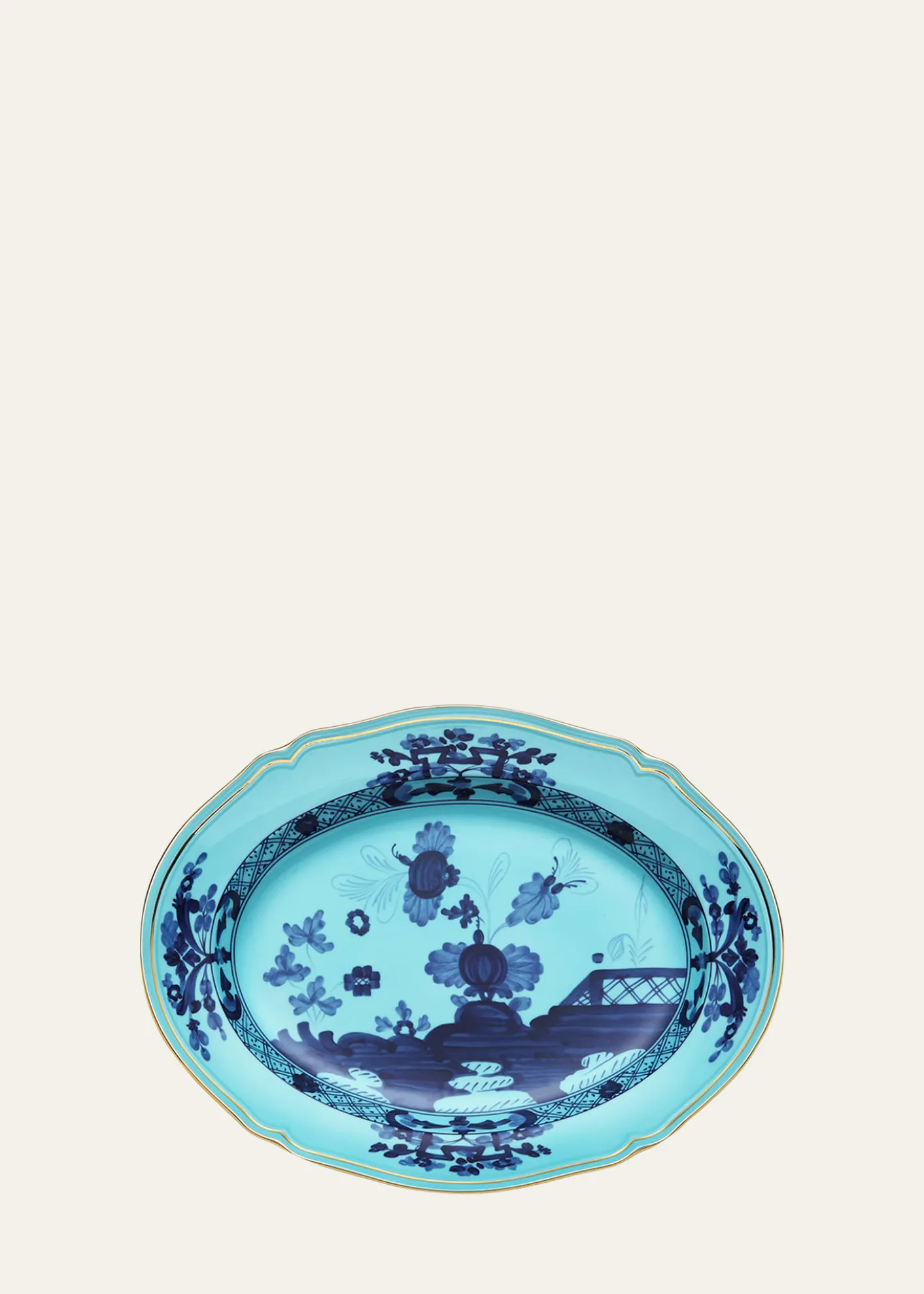 GINORI 1735Oriente Italiano Oval Platter, Iris