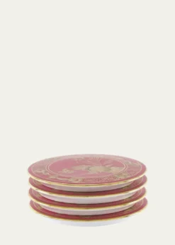 GINORI 1735Oriente Italiano Rubrum Coasters, Set of 4