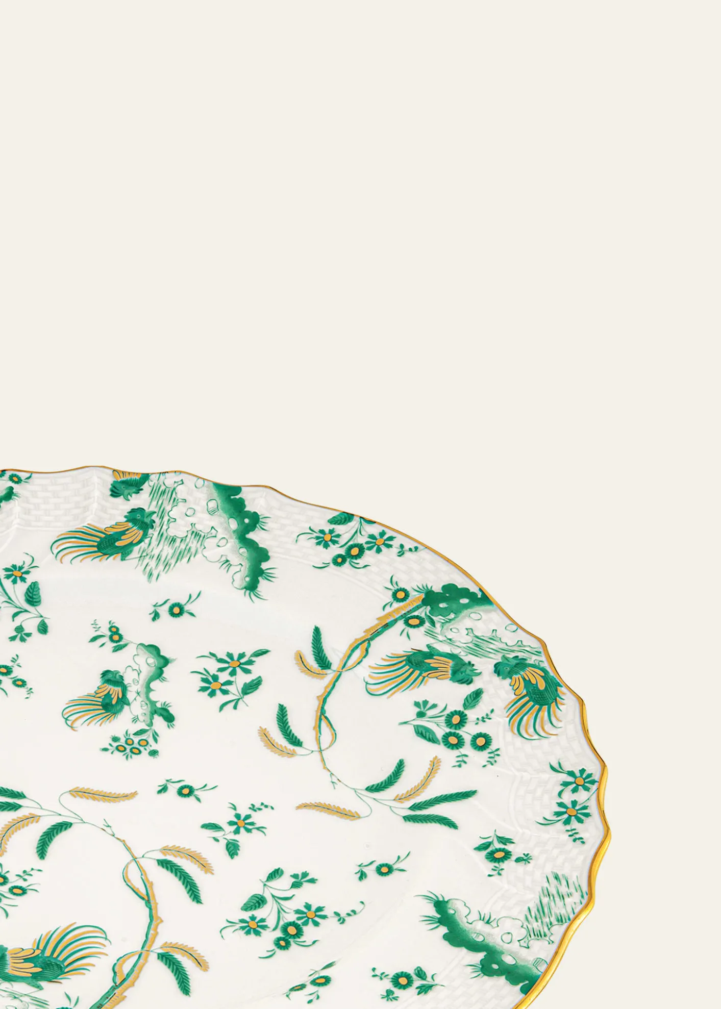 GINORI 1735Oro di Doccia Giada Charger Plate
