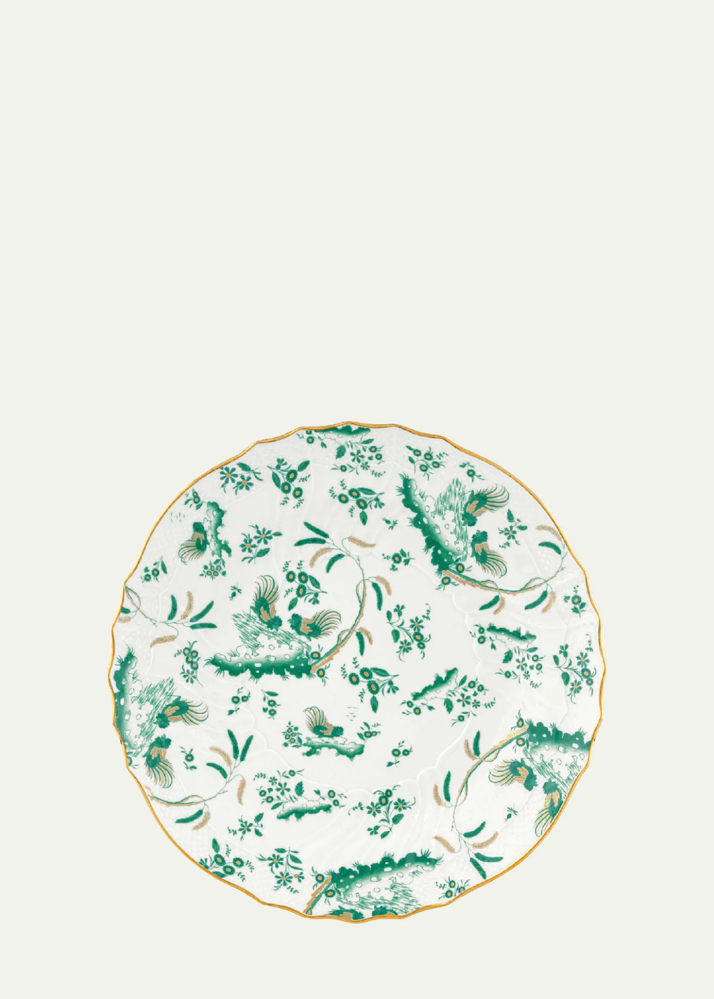 GINORI 1735Oro di Doccia Large Round Platter, Giada