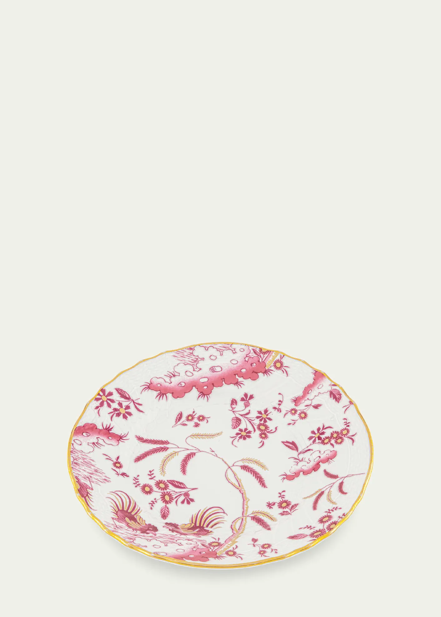 GINORI 1735Oro di Doccia Magenta Flat Bread Plate
