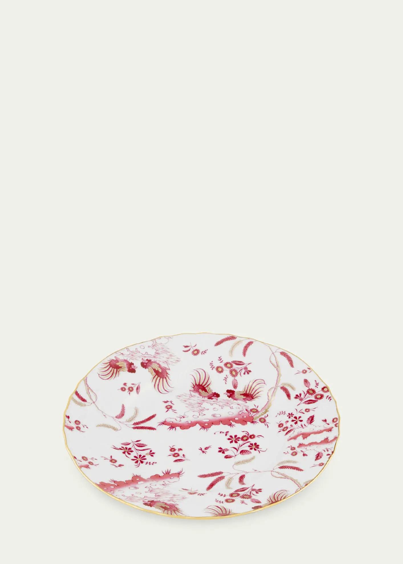 GINORI 1735Oro di Doccia Magenta Flat Dessert Plate