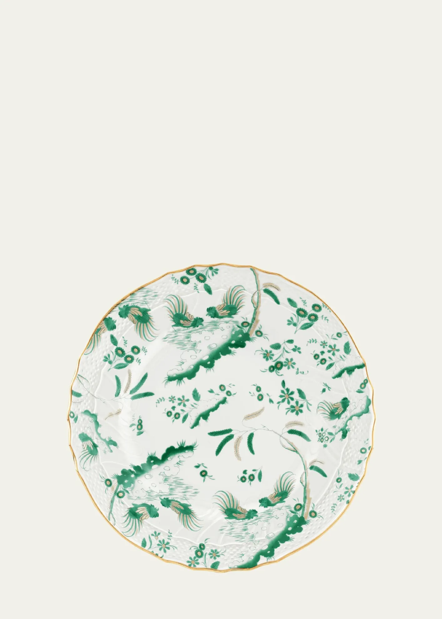 GINORI 1735Oro di Doccia Soup Plate, Giada