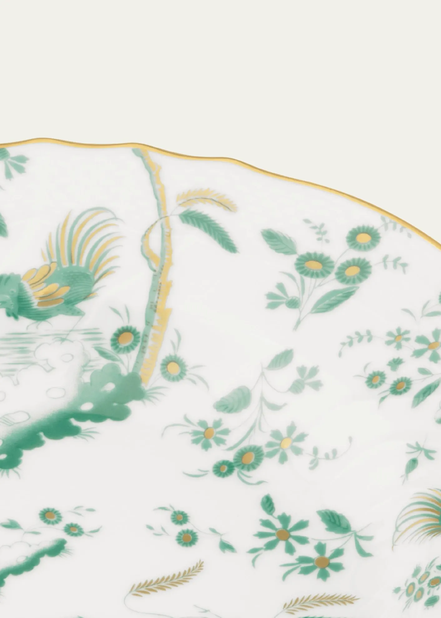 GINORI 1735Oro di Doccia Soup Plate, Giada