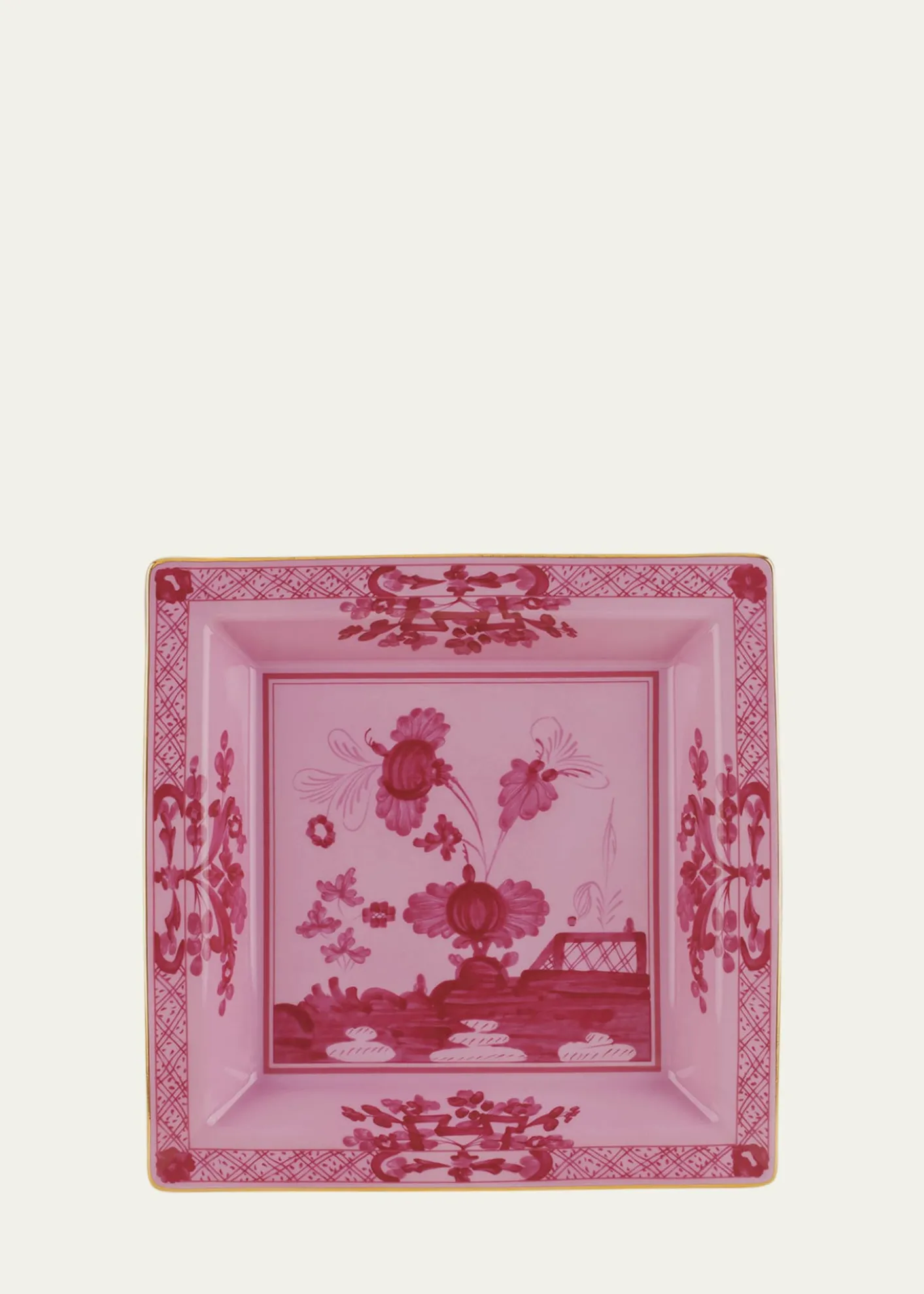 GINORI 1735Porpora Squared Porcelain Tray, 9.6"