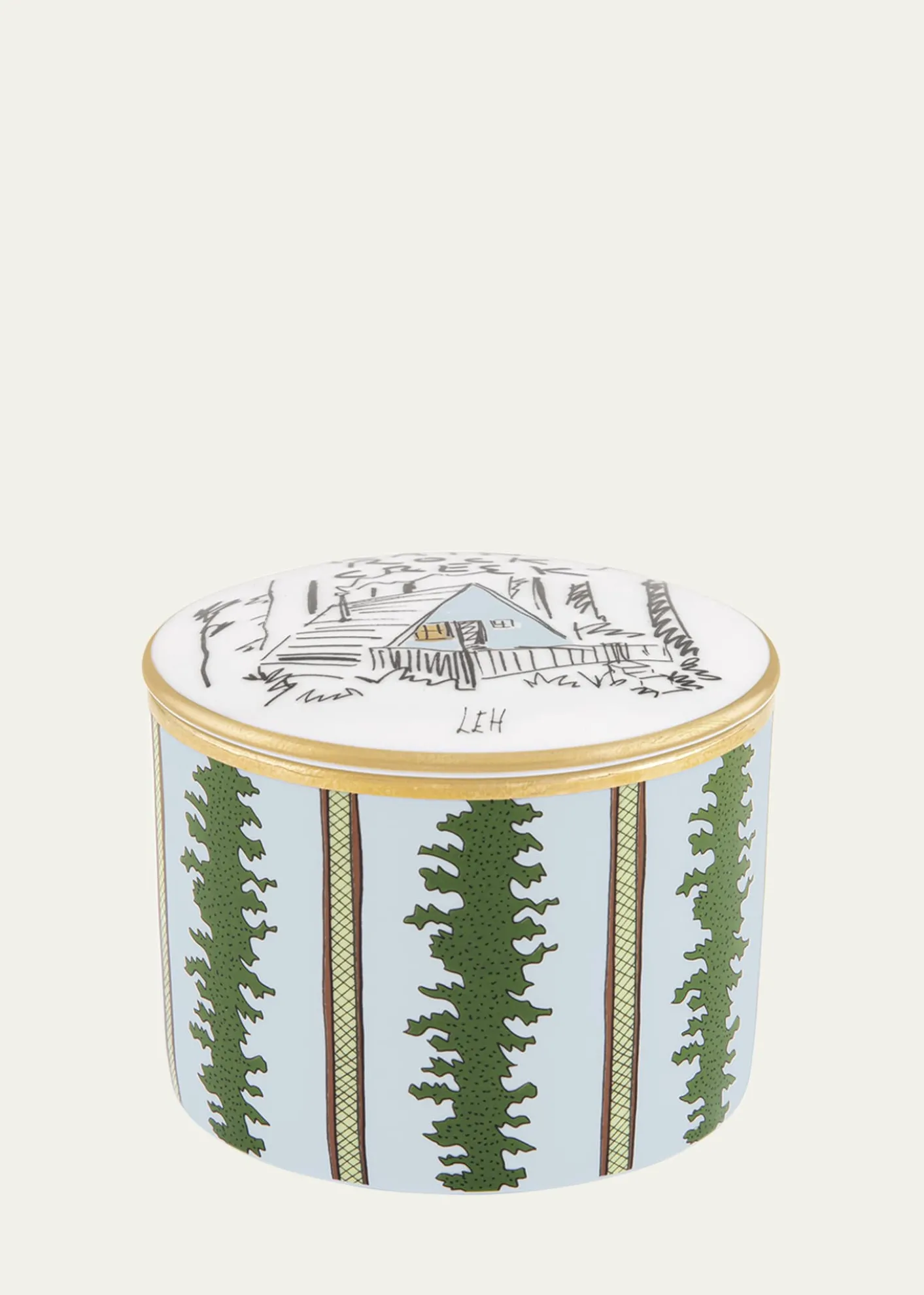 GINORI 1735Rain Rock Creek Trinket Box