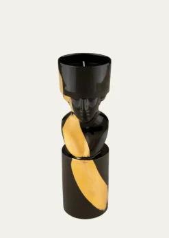 GINORI 1735The Scholar Candleholder, Black/Gold - LCDC Collection