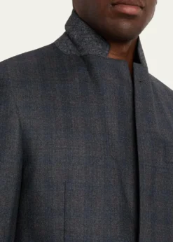 Giorgio ArmaniMen's Blurred Plaid G Line Two-Piece Suit