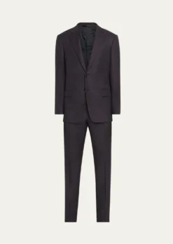 Giorgio ArmaniMen's Micro-Textured Wool Classic Fit Suit