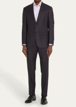 Giorgio ArmaniMen's Micro-Textured Wool Classic Fit Suit
