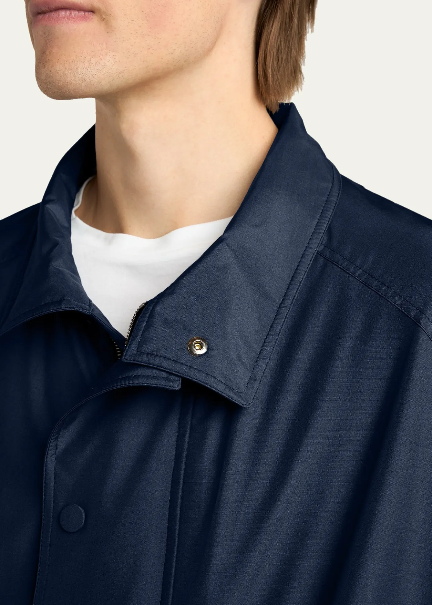 Giorgio ArmaniMen's Oversized Snap-Front Bomber Jacket