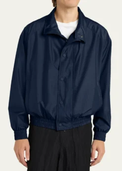 Giorgio ArmaniMen's Oversized Snap-Front Bomber Jacket