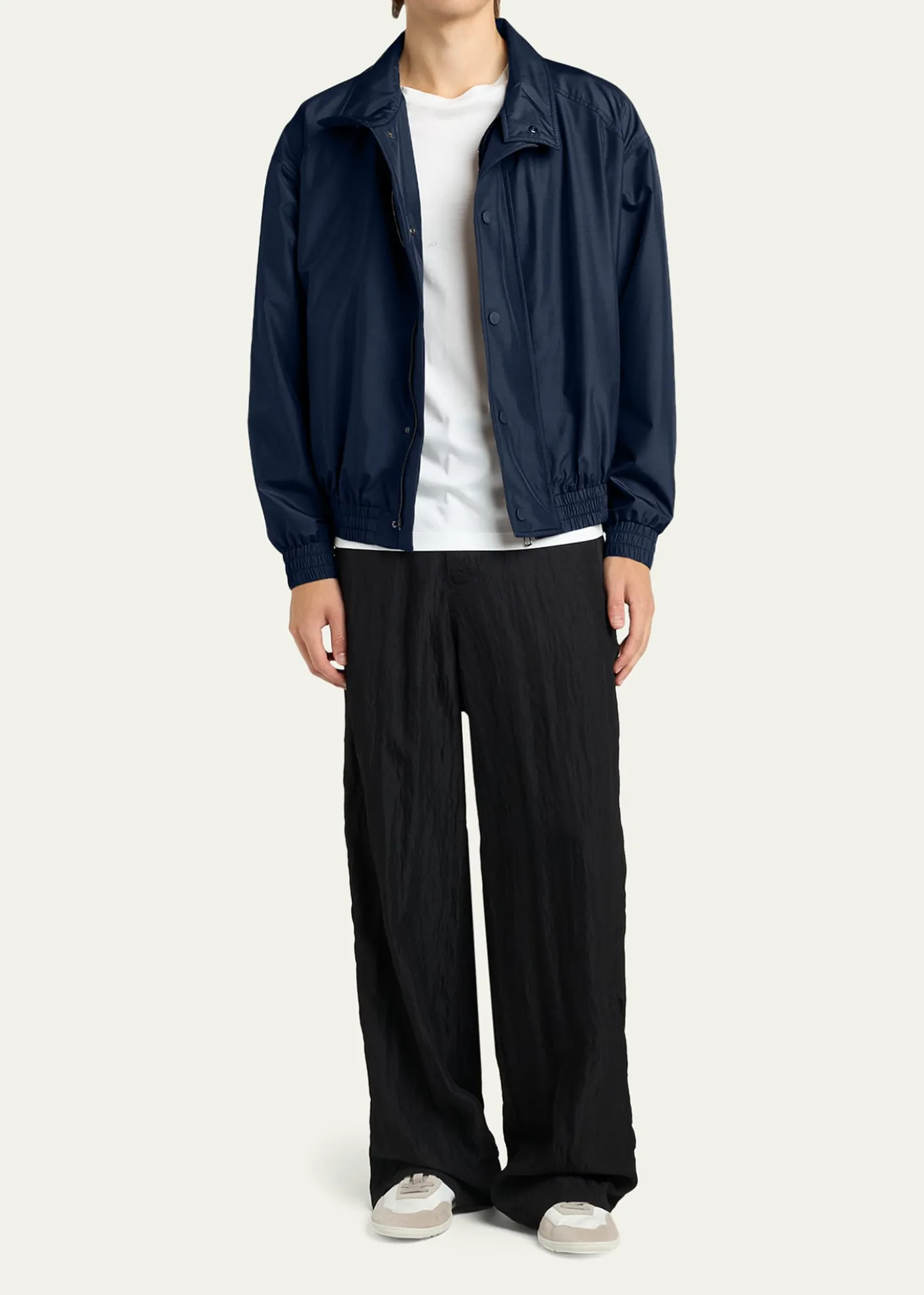 Giorgio ArmaniMen's Oversized Snap-Front Bomber Jacket