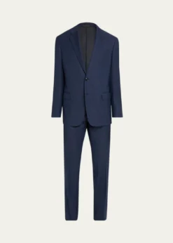 Giorgio ArmaniMen's Soft Line Chevron Single-Breasted Suit
