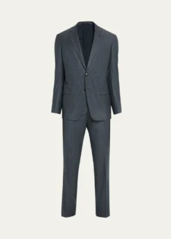 Giorgio ArmaniMen's Wool Micro-Houndstooth Two-Piece Suit