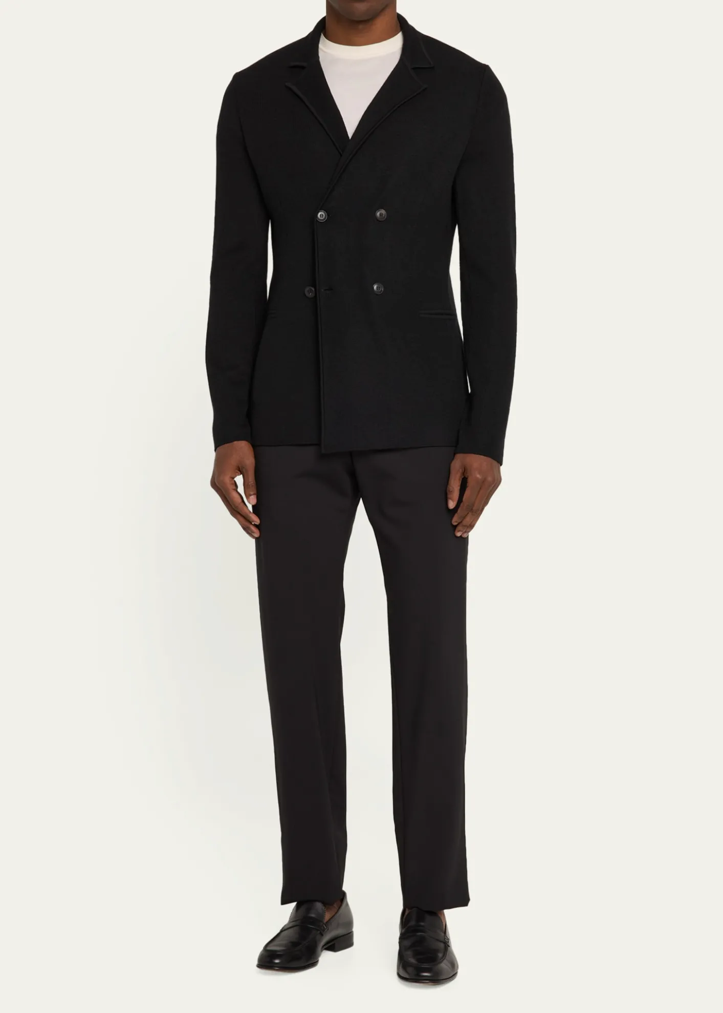 Giorgio ArmaniMen's Wool-Cashmere Rib Stitch Blazer