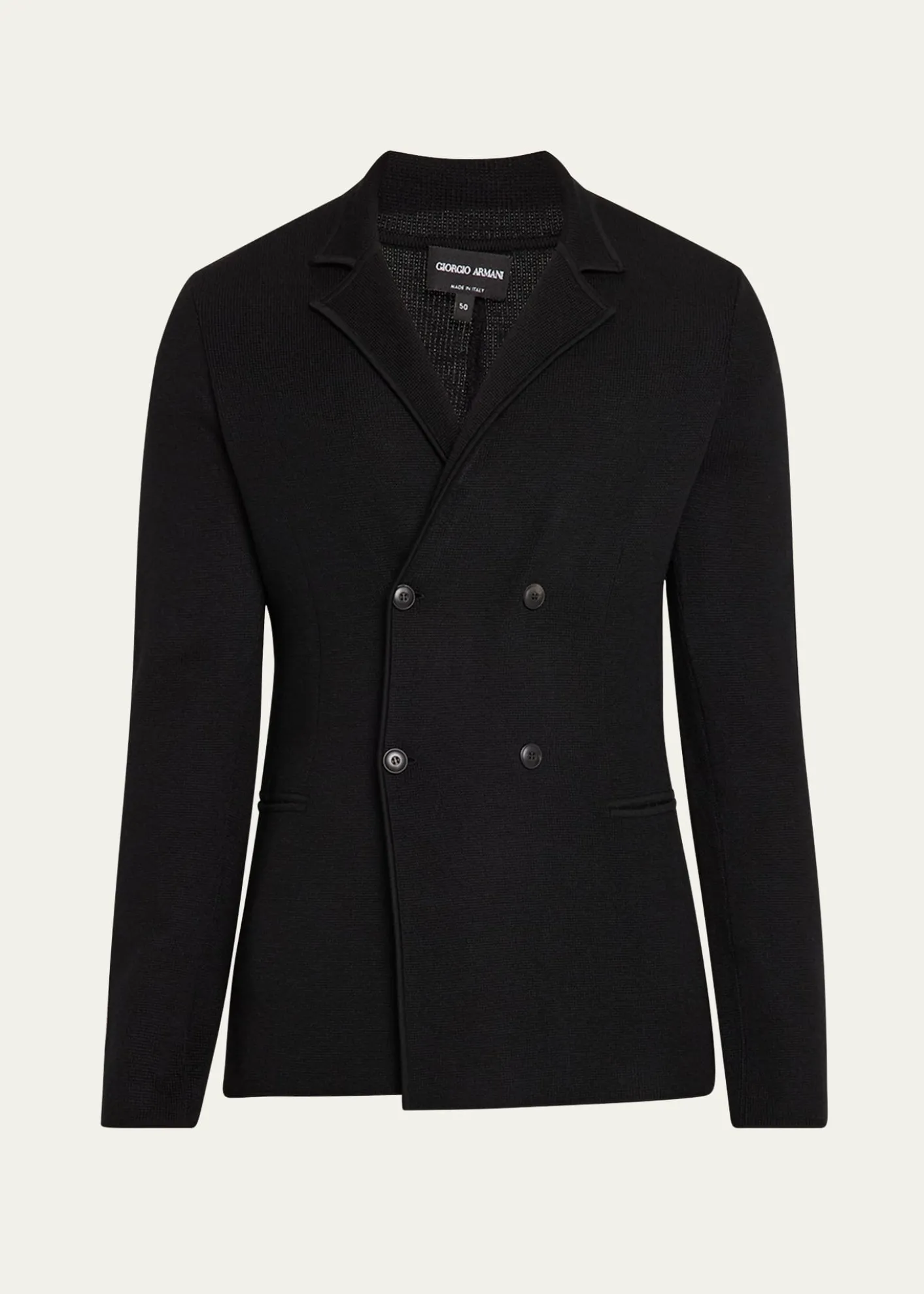 Giorgio ArmaniMen's Wool-Cashmere Rib Stitch Blazer