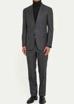 Giorgio ArmaniMne's Basic Wool Two-Piece Suit