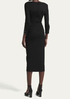 Giorgio ArmaniAsymmetric Keyhole Midi Dress