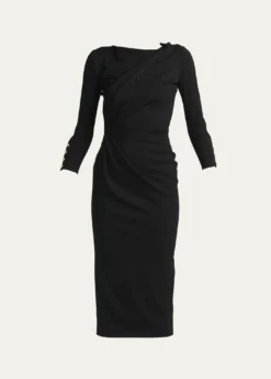 Giorgio ArmaniAsymmetric Keyhole Midi Dress
