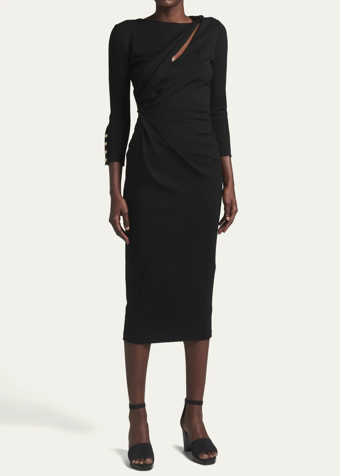 Giorgio ArmaniAsymmetric Keyhole Midi Dress