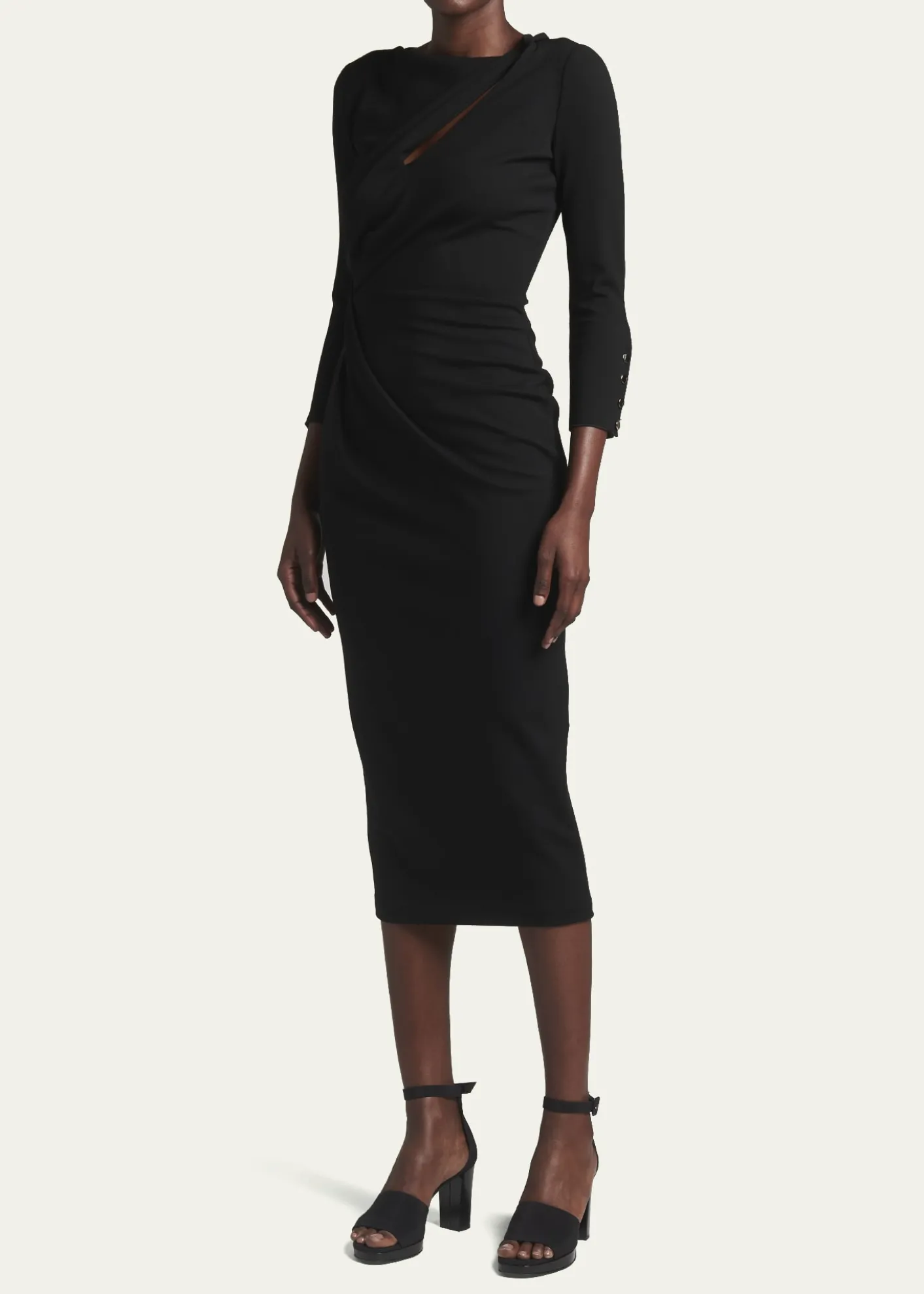 Giorgio ArmaniAsymmetric Keyhole Midi Dress