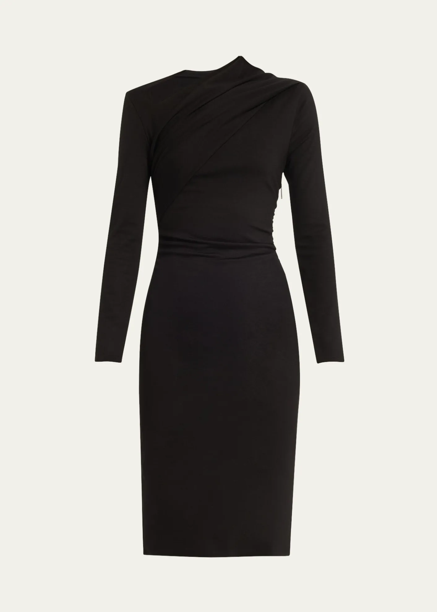 Giorgio ArmaniAsymmetric Long-Sleeve Jersey Dress