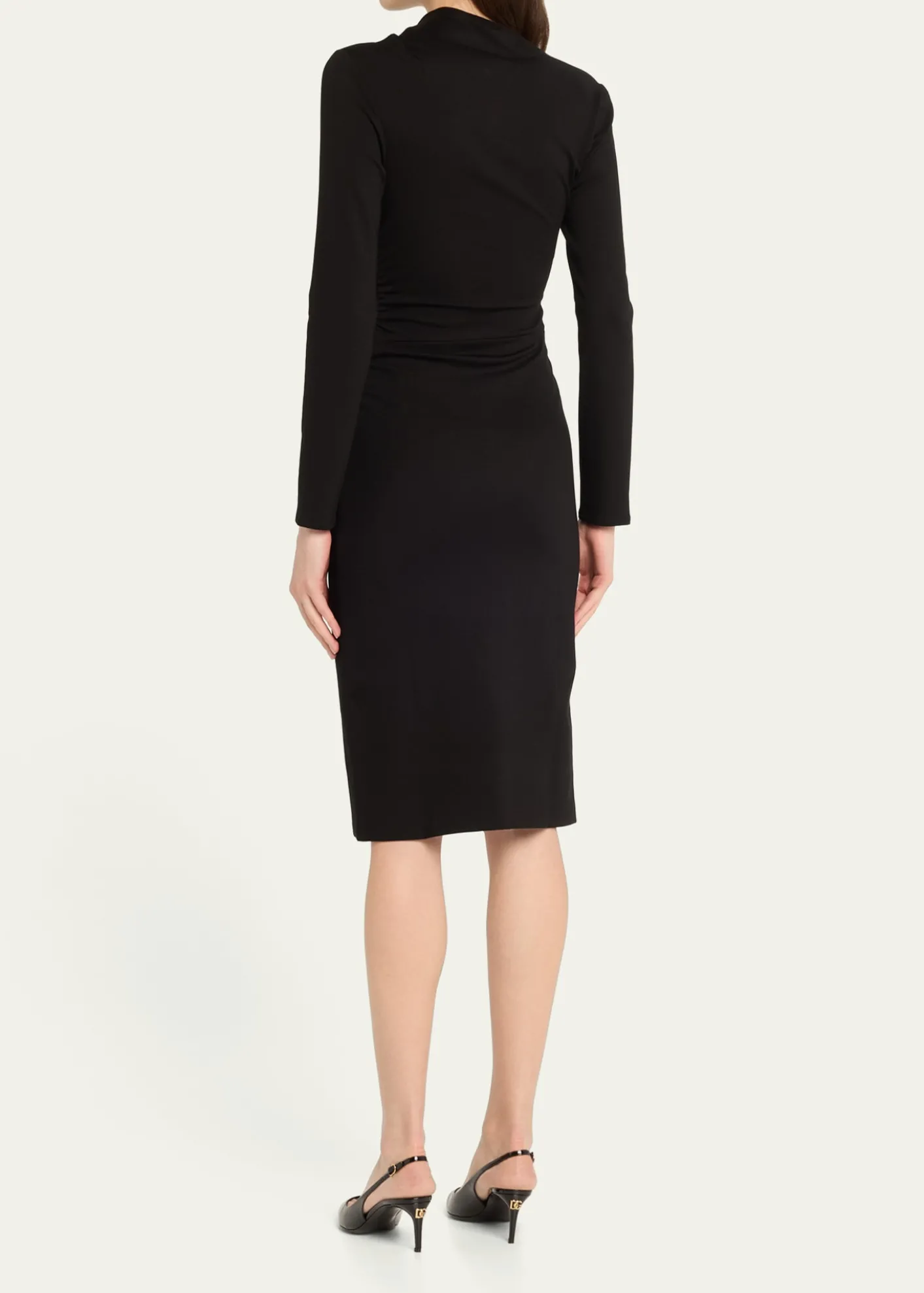 Giorgio ArmaniAsymmetric Long-Sleeve Jersey Dress