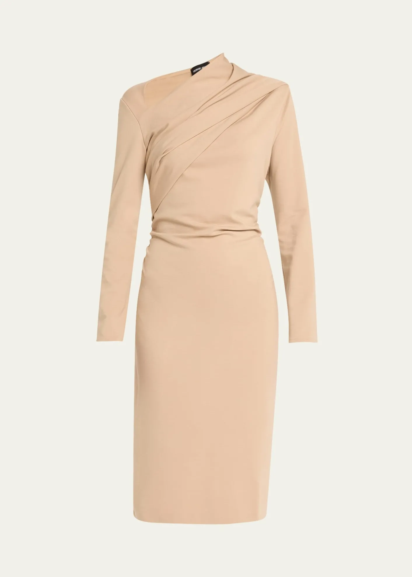 Giorgio ArmaniAsymmetric Long-Sleeve Jersey Dress