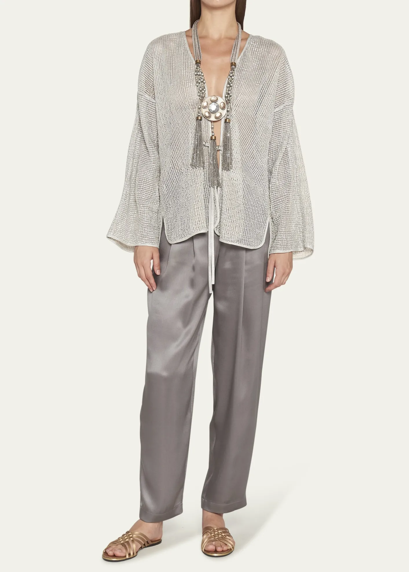 Giorgio ArmaniBeaded Tassel Statement Necklace