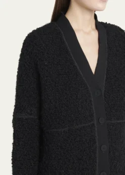 Giorgio ArmaniBoucle Lurex Oversize Knit Cardigan