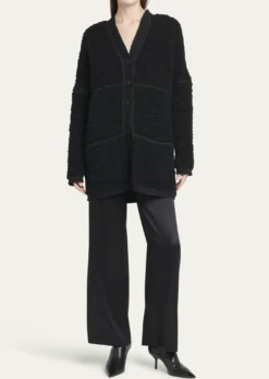 Giorgio ArmaniBoucle Lurex Oversize Knit Cardigan