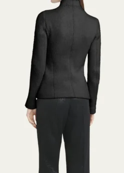 Giorgio ArmaniCashmere-Blend Zip-Front Knit Jacket