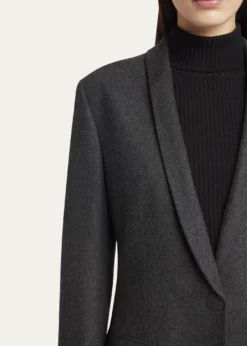 Giorgio ArmaniCashmere Flannel Single-Breasted Blazer